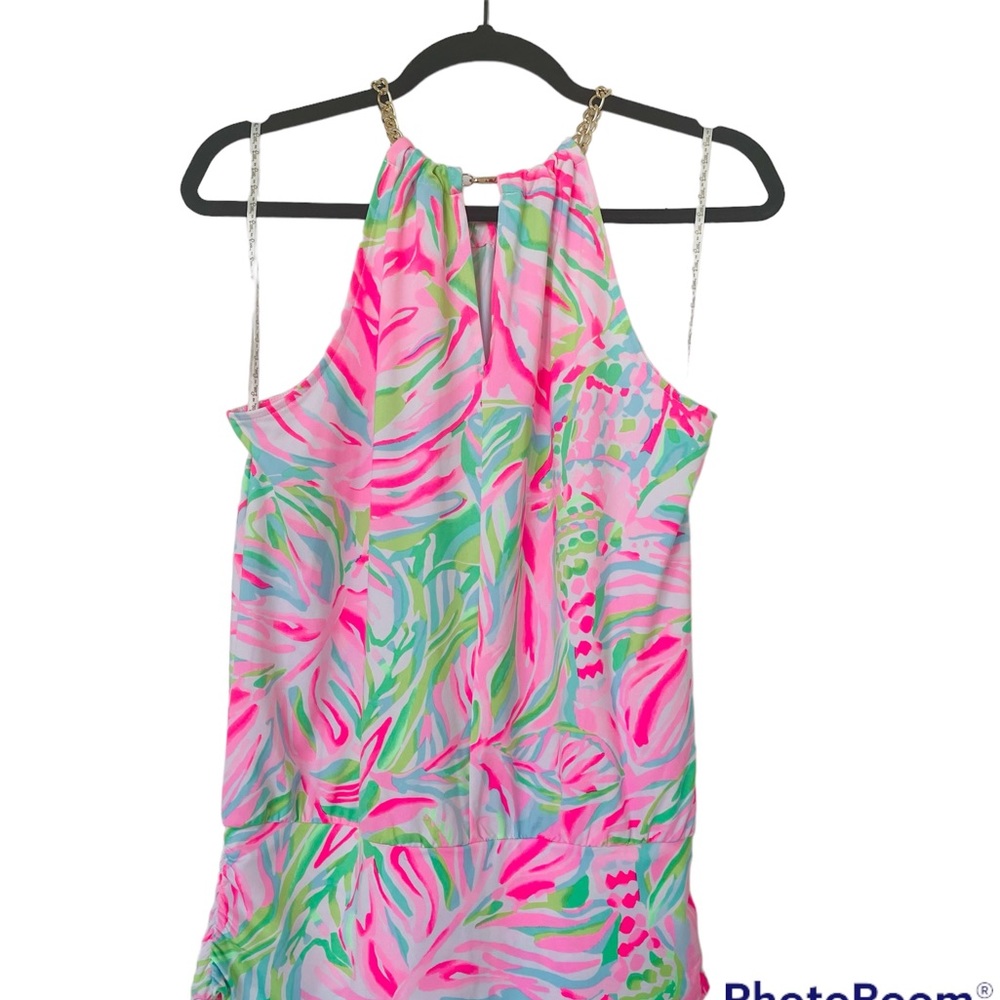 Lilly Pulitzer Pink and Green Halter Top - Picture 4 of 12